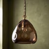Pluto pendant in brown glass