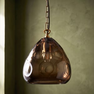 Pluto pendant in brown glass