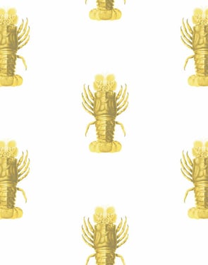 Jack The Crustacean' Wallpaper by Wallshoppe - Yellow - Traditional / 27 in. x 27 ft.