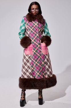 AKIRA Sweet Thing Patchwork Trench Coat | Size Medium