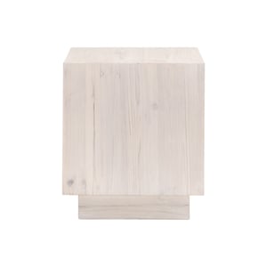 Montauk Whitewash Reclaimed Pine End Table