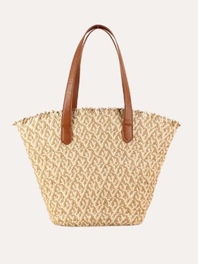 DuoWeave Chic Tote - Brown / One-Size