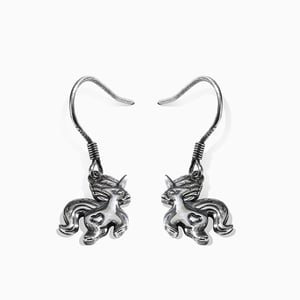 Jeulia "Mini Unicorn" Sterling Silver Earrings