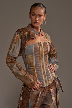 AKIRA In The Future Rhinestone Bolero | Size XL