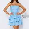 Attention Snatch Mini Dress Blue