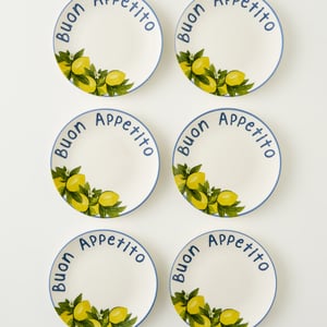 Lemoncello Porcelain Dessert Plate (Set of 6)