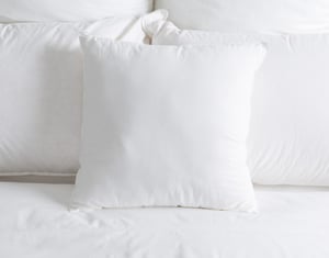 QE Home Square Cushion Insert, White, 18" x 18"