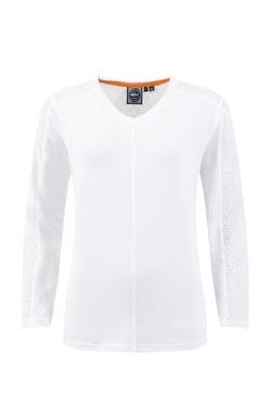 Weird Fish Topia Broderie Sleeve Outfitter Top White Size 22