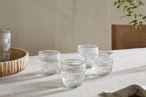 nkuku Kaanch Tumbler Set Of 4 | Glassware | Clear
