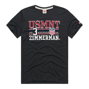 Men's Homage USMNT Zimmerman 3 Black Tee / 2X