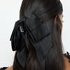 Satin Bow Claw Clip Black