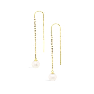 Oh So Fine Drop Pearl Earring 18ct