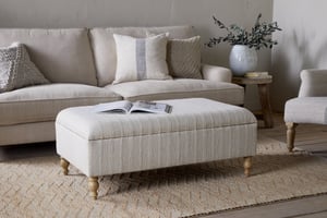nkuku Kiana Upholstered Storage Ottoman | Seating | One Size | Natural