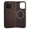 iPhone 15 Pro Max Slimline Leather Bumper Case (MagSafe Compatible) - Dark Brown