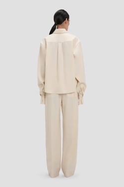 Victoria Beckham Ellys Shirt In Alabaster - 16 - Womens