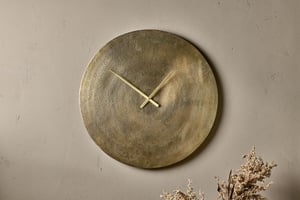 nkuku Okota Wall Hung Clock | Decorative Accessories | Antique Brass
