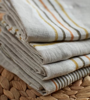 Sophie Stripe 100% Linen Napkins - Set of 4