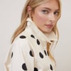 Cream Polka Dot Oyanti Swing Jacket