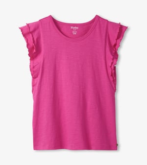 Layered Sleeve Tank - Fuchsia