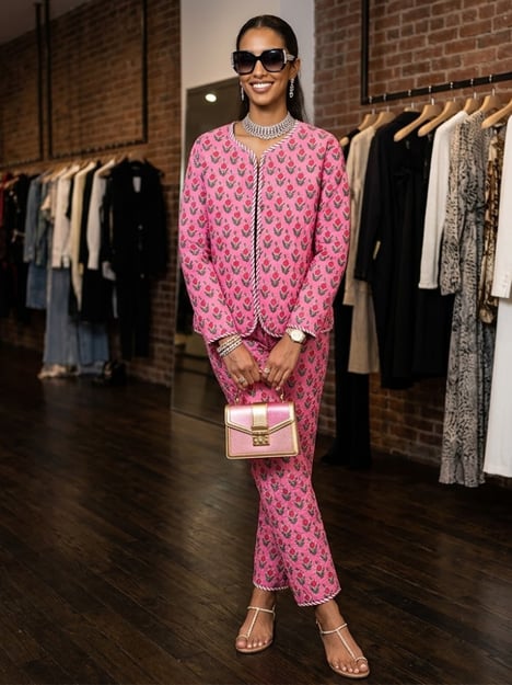 Floral Print Quilted Jacket HUDSON New Collection FASHION BYMANYC ® New York