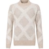 Weird Fish Darlyn Diamond Ribbed Jumper Chalk Size 10