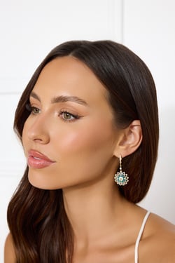 18k Gold Plated Frosted Petals Earrings Gold