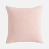 QE Home Crinkle Square Cushion Cover in Peony, Pink, 17" x 17"