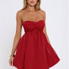 Sunset Wanderlust Strapless Mini Dress Red