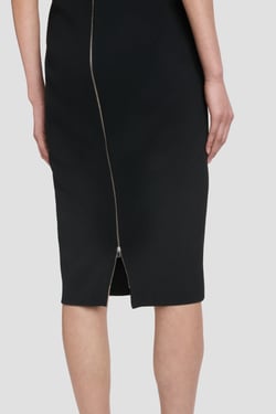 Victoria Beckham Claude Midi Dress In Black - 16 - Womens