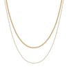 Delicate Layered Necklace Snake Chain Gold