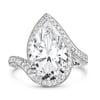 Jeulia "Intertwining" Pear Cut Halo Sterling Silver Ring