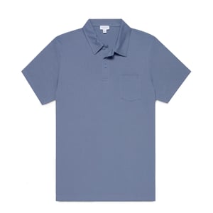 Sunspel S/S Riviera Polo Selvedge Blue
