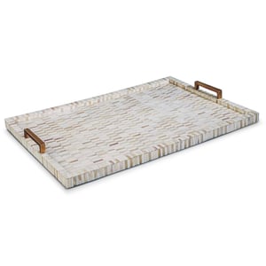 Multi Tone Bone And Brass Tray