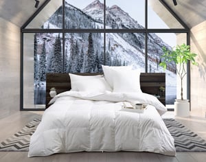 QE Home Legacy Canadian Hutterite White Goose Down Duvet, Made in Canada, RDS Certified, King