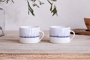 nkuku Iba Mug Set Of 2 | Tableware | Indigo | Large ()