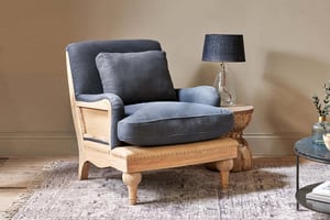 nkuku Abe Deconstructed Linen Armchair | Seating | One Size | Charcoal