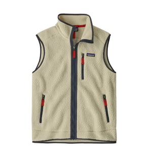 Patagonia Retro Pile Fleece Vest Pelican w/Smolder Blue