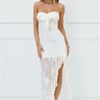 Pretty Moods Only Strapless Maxi Dress White