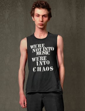 We're Into Chaos' Vest in Black