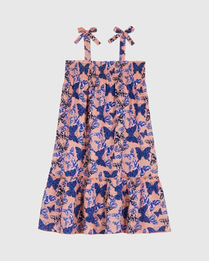 Vilebrequin - Girls Organic Cotton Voile Disco Butterflly - Dress - Gloss - Pink - Size 14