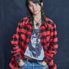 Wool Workshirt in Black and Red Check