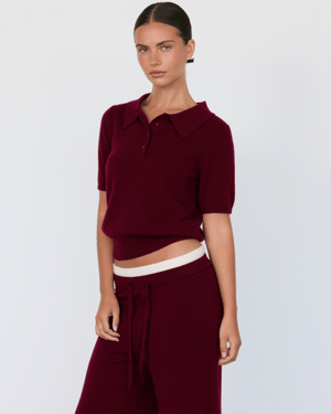Tove Short Sleeve Cashmere Polo - Large