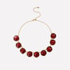 Red Enamel Ripple Necklace