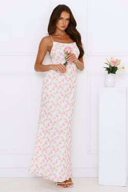 Hawaii Magic Maxi Dress White