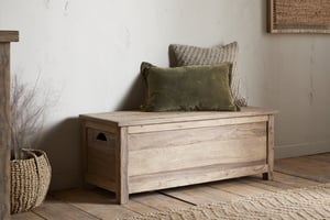 nkuku Karadi Reclaimed Wood Storage Bench | Seating | One Size | Natural