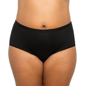 The High Waisted Period. in Organic Cotton For Heavy Flows - Black / 6X