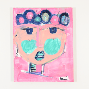 Tiki Apple Painting by Kerri Rosenthal