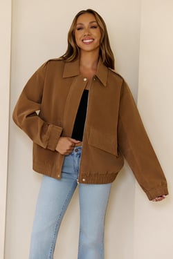 Out Now Jacket Brown
