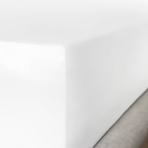 Brilliant White Pure Silk Fitted Sheet - UK Emperor | Euro Super King (35cm Deep)