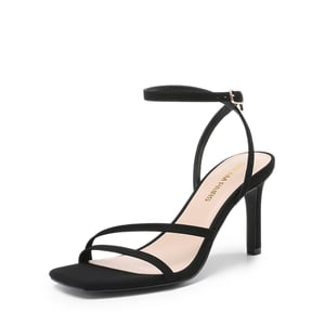 DREAM PAIRS Women   s Strappy Stiletto Heeled Sandals